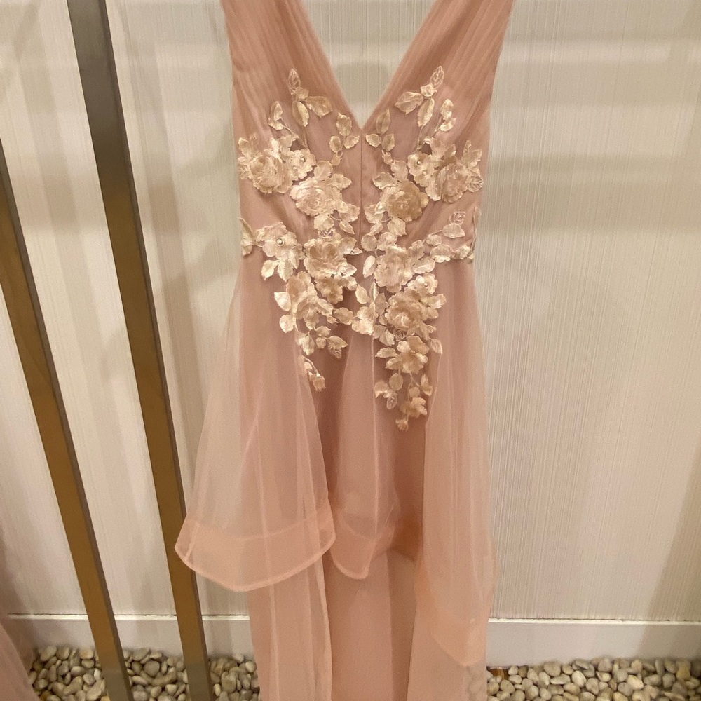 BCBG ROSE FLORAL PROM DRESS